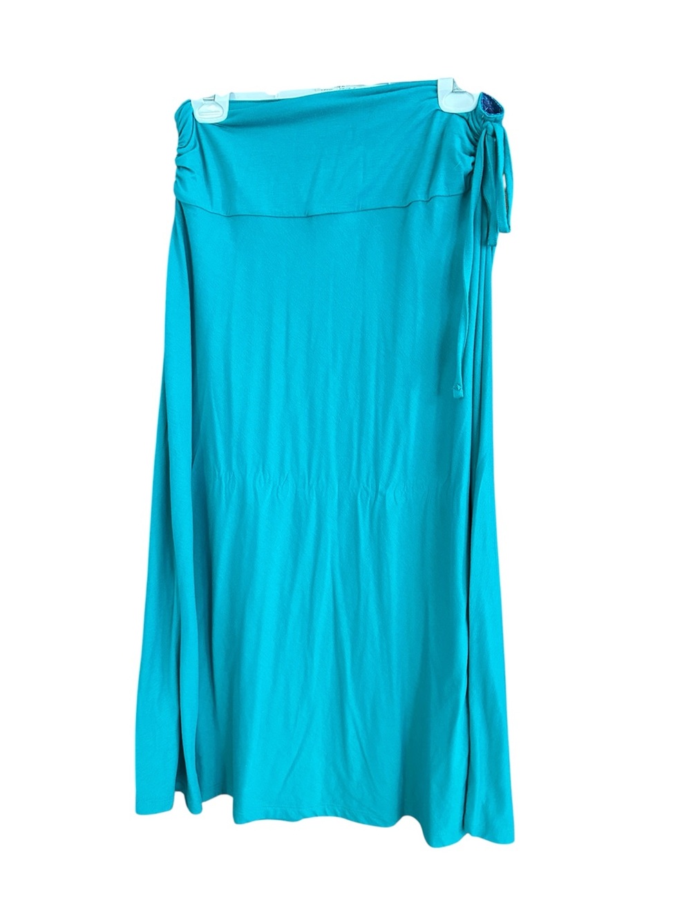 Alpine Design Teal A-Line Maxi Skirt Large Elastic Waist Boho Festival VGUC